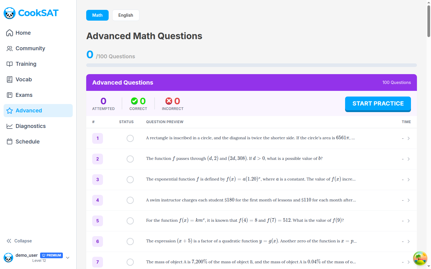 Advanced Difficulty Questions